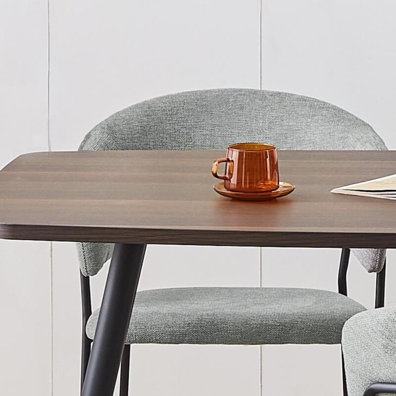 Linen Dining Chairs-Mid Gray 1 Linen Dining Chair in Mid Gray