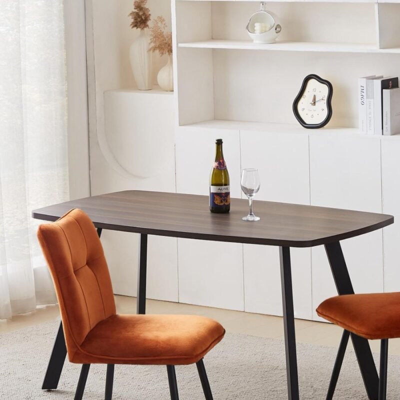 Velvet Dining Chairs-Orange6 Velvet Dining Chairs in Orange