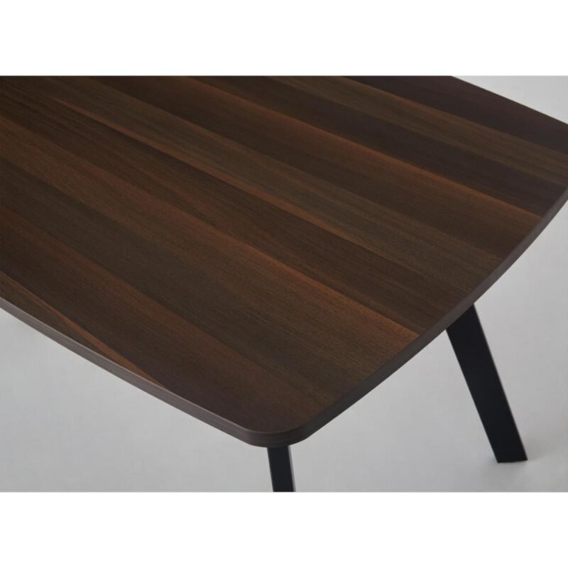 Dark Walnut Rectangle Dining Table with Flat Legs