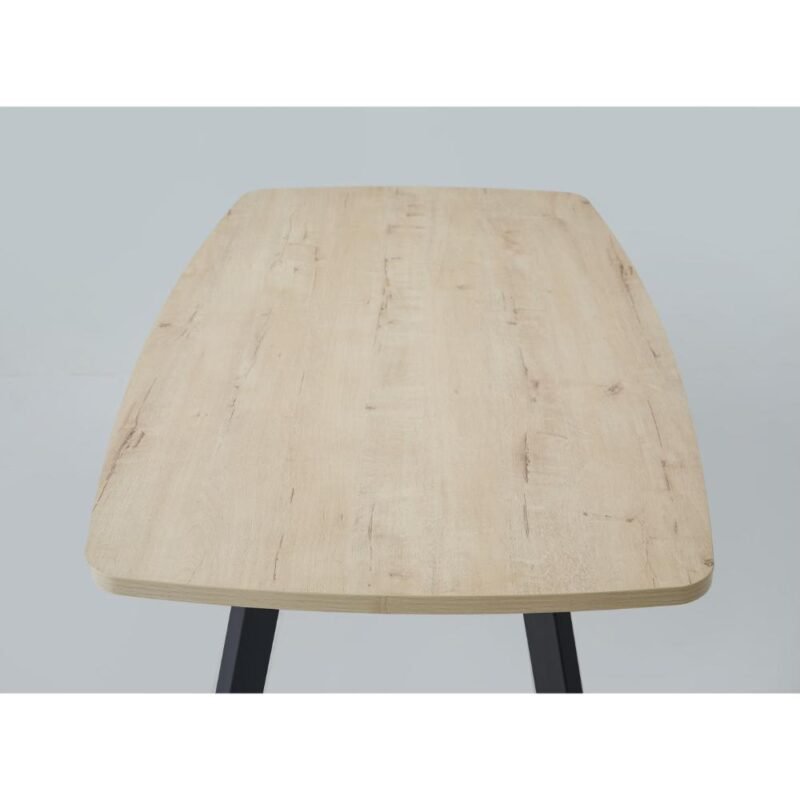 Light Oak Rectangle Dining Table with Flat Legs - Stylish Modern Design