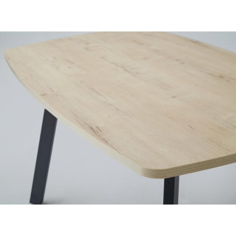 Light Oak Rectangle Dining Table with Flat Legs - Stylish Modern Design