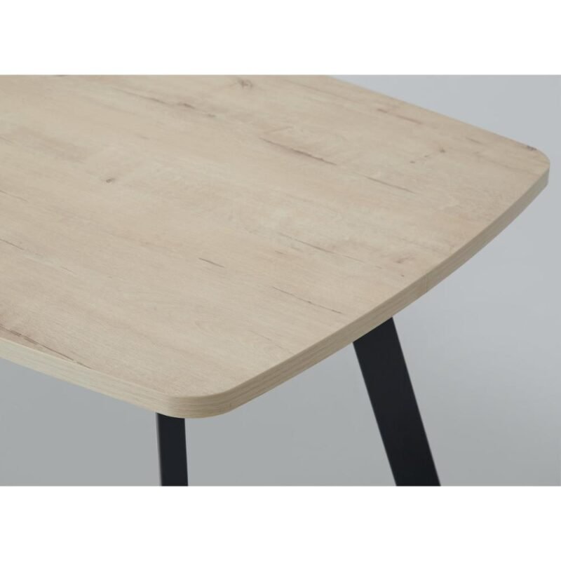 Light Oak Rectangle Dining Table with Flat Legs - Stylish Modern Design