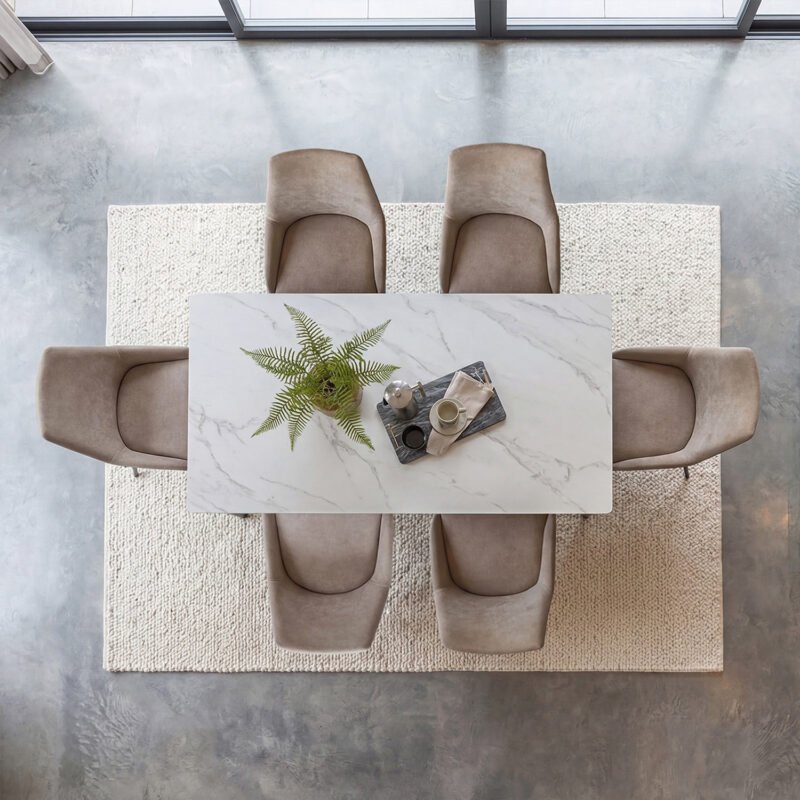 Stone upholstered dining chair set